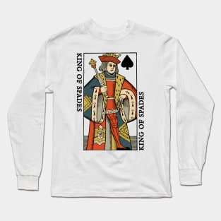 Original Standard Character of Playing Card King of Spades Long Sleeve T-Shirt